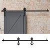 6ft 6.6ft Sliding Barn Wood Door Hardware Set Carbon Steel Rail Track Kit System