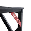 Black Gaming Computer Desk Table LED K Design Steel Frame Headphone Holder New