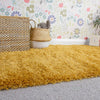 Shaggy Rug Thick Soft Bedroom Rugs Mustard Yellow Non Shed Living Room Rug