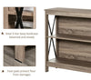 Small Industrial Bookcase Slim Console Table Vintage Storage Shelf Display Unit