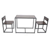 Industrial Bar Dining Table Set & 2 Chairs Seat Kitchen Furniture Wooden & Metal