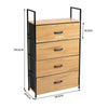 3/4/6 Drawers Chest of Drawers Bedroom Storage Cabinet Fabric Organizer Unit Oak