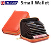 Vintage Genuine Leather RFID Card Holder Women Men Wallet Credit Card Holders