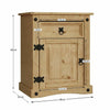 Corona Bedside Cabinet 1 Drawer 1 Door Storage Solid Pine Wood Bedroom Unit