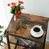 HOOBRO Side Table Industrial Telephone Table End Console Table Rustic Brown