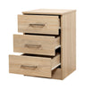 Sonoma Oak Bedroom Furniture 3 Drawer Bedside Cabinet