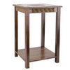 Chinese Style Side Table Vintage Bedside Cabinet Rustic Phone Plant Stand Shelf