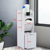 Bathroom Small Floor Wooden Cabinet Narrow Storage Cupboard Toilet W/ Drawers