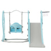 4 in 1 Kids Toddlers Swing & Slide Climber Set w/ Basketball Hoop In/Outdoor HT