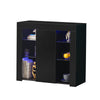 High Gloss LED Light Sideboard Storage Bedside Table TV Stand Cupboard Cabinet