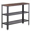 Industrial Style Three-Layer Porch Table Console Table Side/End Table Shelf