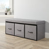 Folding Ottoman Chest Solid Sturdy Storage Space Saving Bedding Box Trunk