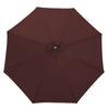 Outdoor 3M Garden Parasol Patio Round Sun Shade Umbrella Crank Canopy Wine Red