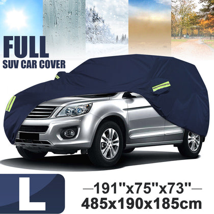 L Waterproof Extra Large SUV Car Full Cover Breathable UV Protection Outdoor