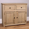 Sideboard 2 Door 2 Drawer Solid Waxed Pine Rustic Storage Furniture Unit