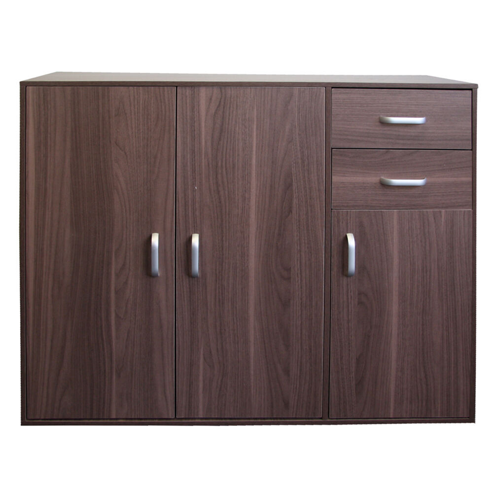 Sideboard Black White Beech Dark Walnut Storage Cabinet Wooden Cupboard Redstone