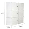 12 Cubes Interlocking DIY Shoe Bookcase Organizer Rack Stand Cabinet Storage UK