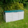 GREEN OUTDOOR GARDEN PLASTIC STORAGE BOX PORTABLE TRUNK CUSHION TOYS