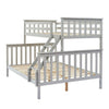 Bunk Bed Wooden Single Top Double Base Bed Pine Frame Children Bedroom Furniture