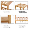 Corner Shelf Stand 4 Tier Organizer Rack Bathroom Kitchen Bamboo Storage Display