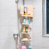 5 TIER NON RUST BATHROOM TELESCOPIC CORNER SHELF STORAGE SHOWER CADDY ORGANISER