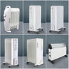 Oil Filled Radiator Heater Electric With Timer 3 Heat Thermostat Portable White