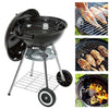 Heavy Duty Large Charcoal Barrel BBQ Mesh Grill Garden Barbecue Kettle W/ Wheels