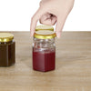 196ml X24/36/72 Hexagonal Jam Jars Storage Preserve Pickles Mini Jars Lid
