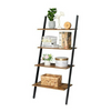 Industrial Ladder Shelves Wall Leaning Shelf Rack 4 Tier Storage Shelving Unit