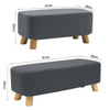 Solid Wood Legs Footstool Living Room Foot Rest Stool Pouffe Ottoman Chair Stool