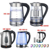 Cordless LED Electric Illuminated Glass Kettle Jug 1.8/2.5L Fast Boil Kettle Jug