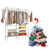 Heavy Duty Clothes Rail Rack Hanging Garment Display Stand Shoe Storage Shelf UK