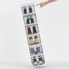 18 PCS Plastic Shoe Storage Boxes Drawer Stackable Foldable Organize Transparent