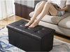 2 Seater Ottoman Leather Double Bed Living Room Folding Storage Footstool Pouffe