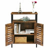 Kitchen Sideboard Floor Storage Cabinet Standing Cabinet W/ Adjustable Shelf