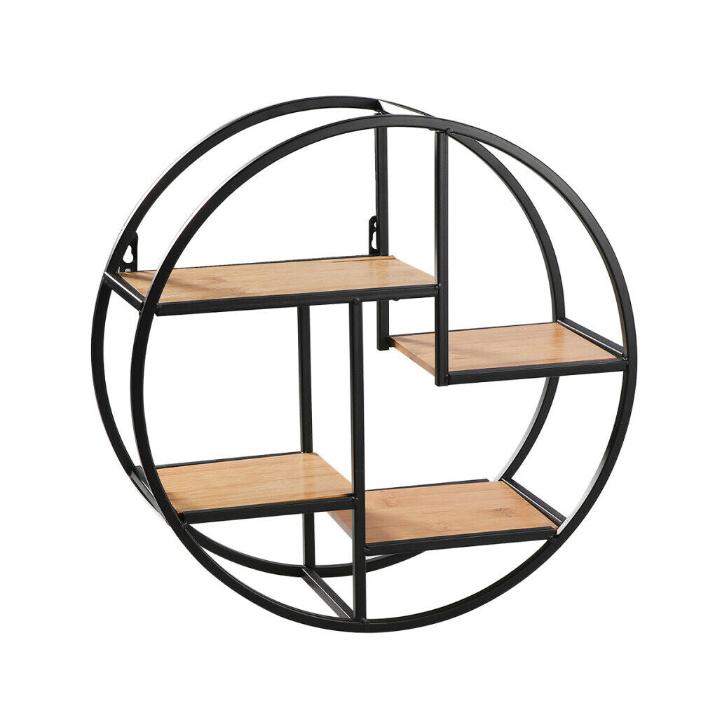 Wall Mounted Iron Floating Shelf Wall Metal Storage Rack for Bedroom Kitchen