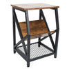 Retro Side Table Bedside Table End Table Nightstand Storage Shelf Home Office