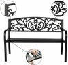 UK METAL GARDEN BENCH 2 3 SEAT OUTDOOR DECORATIVE CAST IRON BENCH BACKREST PATIO