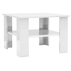 White High Gloss Coffee Table Storage Shelf Living Room Home Office Furniture