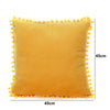 1/2x Velvet Cushion Cover Pom Poms Home Decorative Sofa Car Throw Pillow Case UK