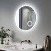 Round LED Bathroom Mirror Demister Pad Touch Sensor Magnifying With Plug 600mm