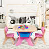 Kids Table Chair Set Children Toddler Study Painting Desk Home School W/ Drawers