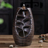 Mountain River Ceramic Backflow Insence Burner Waterfall Smoke Cone Holder Aroma