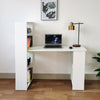 White Computer Desk With Shelves Laptop Study Pc Table Home Office Corner Desk