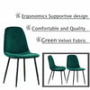 Set of 2/4/6 Velvet Dining Chairs Padded Seat Metal Legs Kitchen Home Office UK