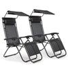 Mondeer 2 x Zero Gravity Recliner Chair Lounge Sun Garden Deck Folding Patio