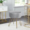 Velvet Padded Round Pouffe Stool Dressing Table Chair Hairpin Legs Footstool