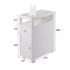 Bathroom Slim Floor Cabinet Narrow Wooden Storage Cupboard Toilet With Drawers