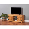 Corona TV Unit 2 Door 1 Shelf Entertainment Media Cabinet Solid Waxed Pine