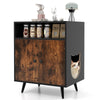 Wooden Cat Litter Box Enclosure Hidden Cat Washroom Kitten Furniture Cabinet